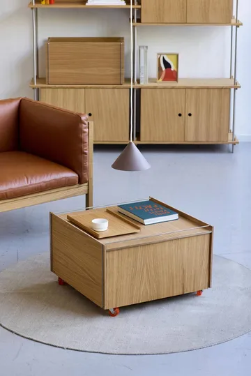 Moebe Storage Chest tavolino con contenitore - Rovere oliato-nero, 60x61x38.2 cm - MOEBE
