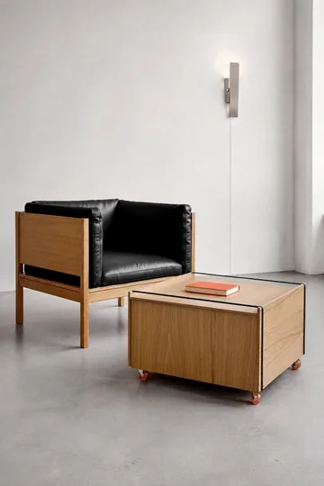 Moebe Storage Chest tavolino con contenitore - Rovere oliato-nero, 60x61x38.2 cm - MOEBE