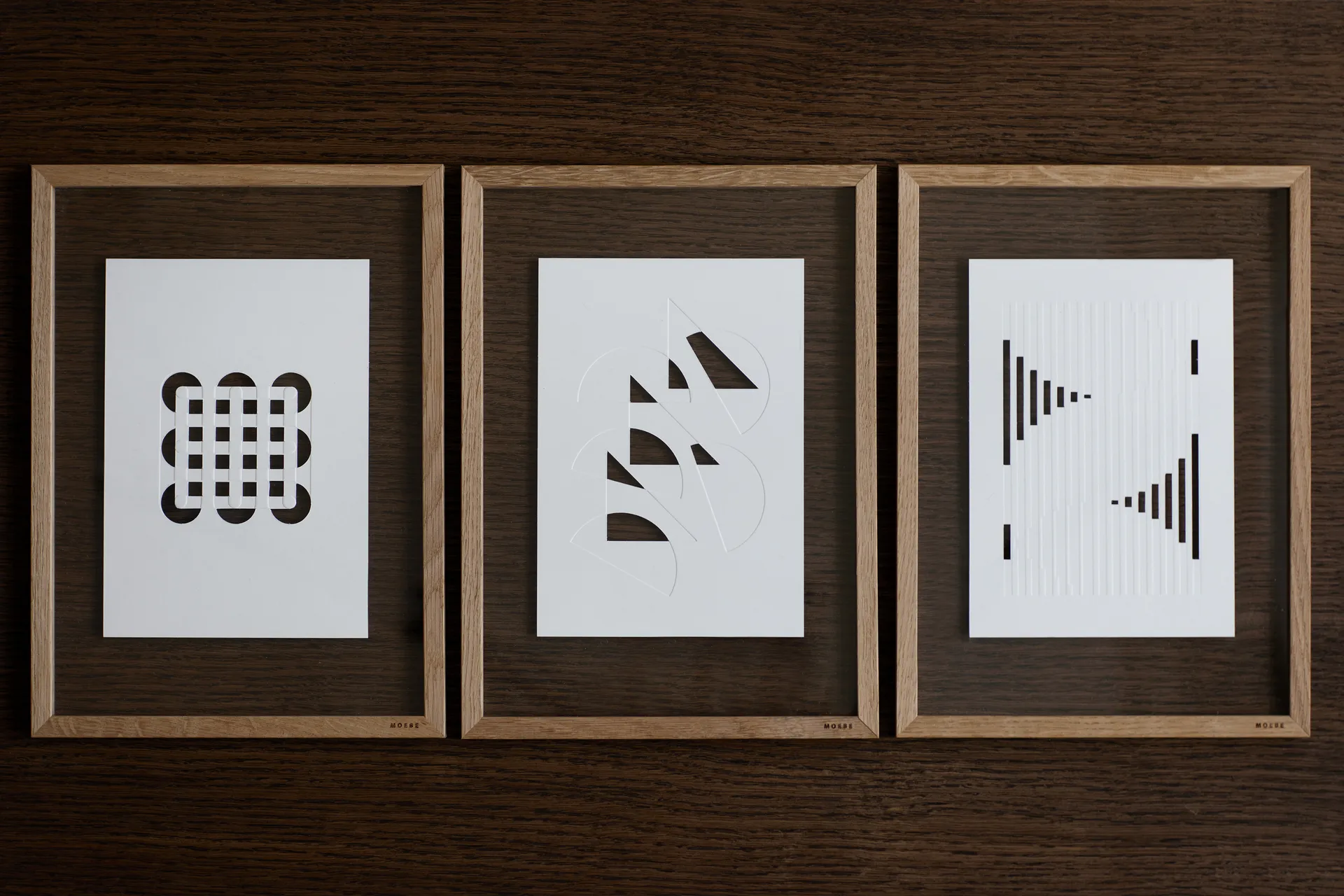 Opera Relief circles & squares 14,8x21 cm, Bianco sporco MOEBE