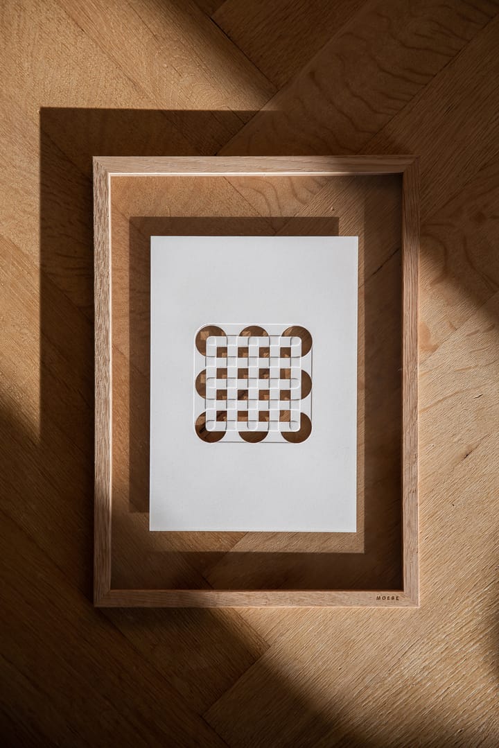 Opera Relief circles & squares 21x29,7 cm, Bianco sporco MOEBE