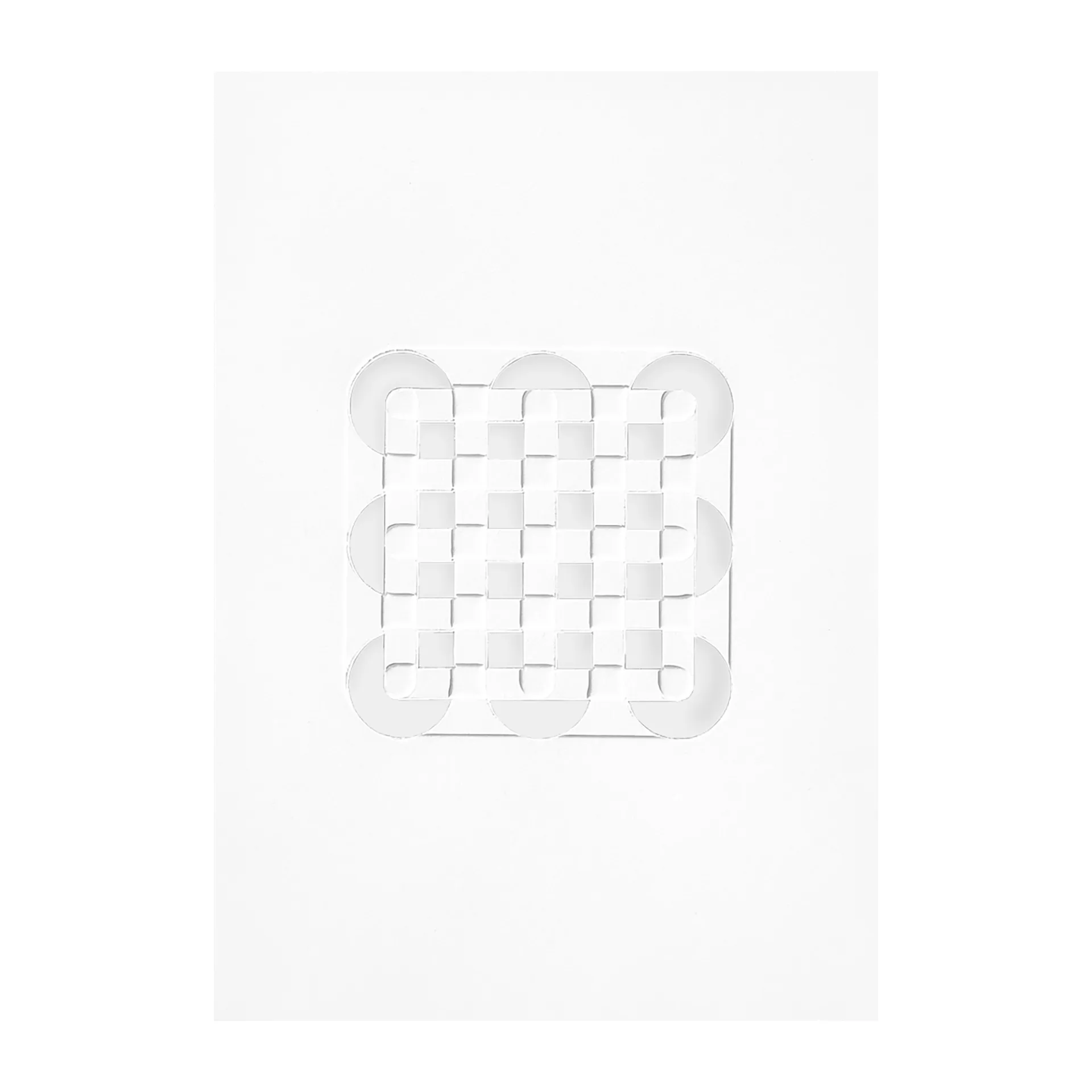 Opera Relief circles & squares 29,7x42 cm, Bianco sporco MOEBE