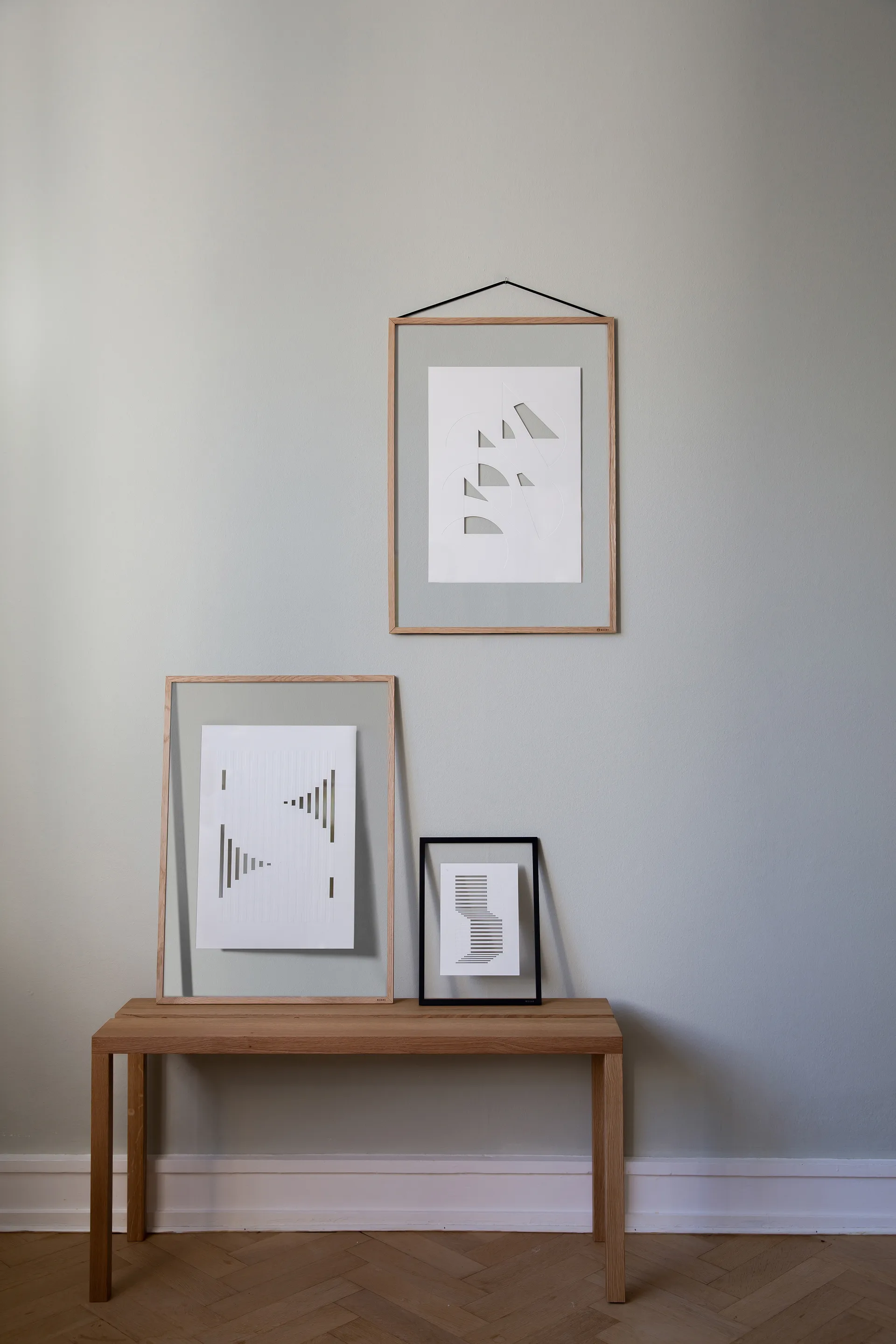 Opera Relief shifted lines 14,8x21 cm, Bianco sporco MOEBE