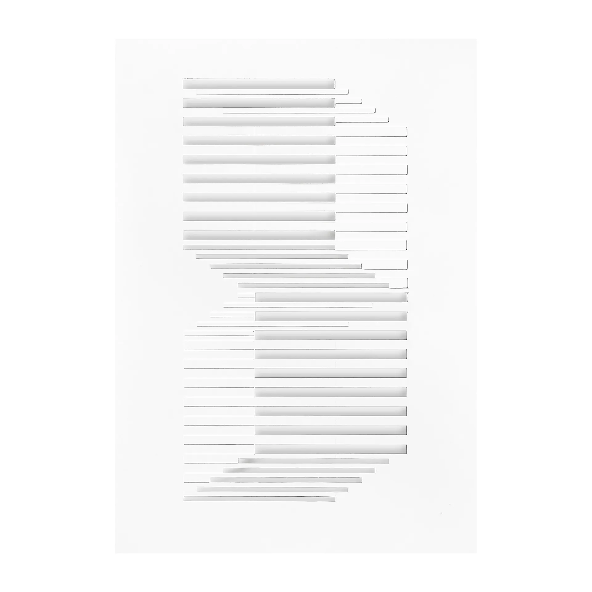 Opera Relief shifted lines 21x29,7 cm, Bianco sporco MOEBE