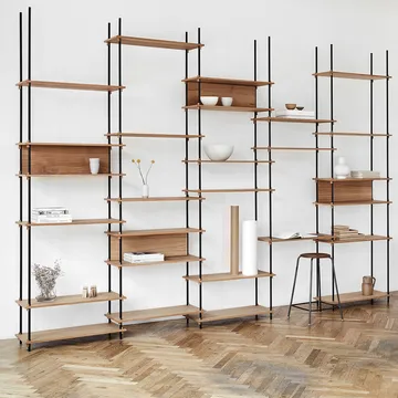 Piede scaffale Moebe 115 cm confezione da 2  - Nero - MOEBE