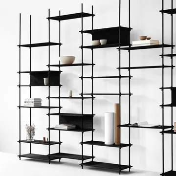 Piede scaffale Moebe 115 cm confezione da 2  - Nero - MOEBE