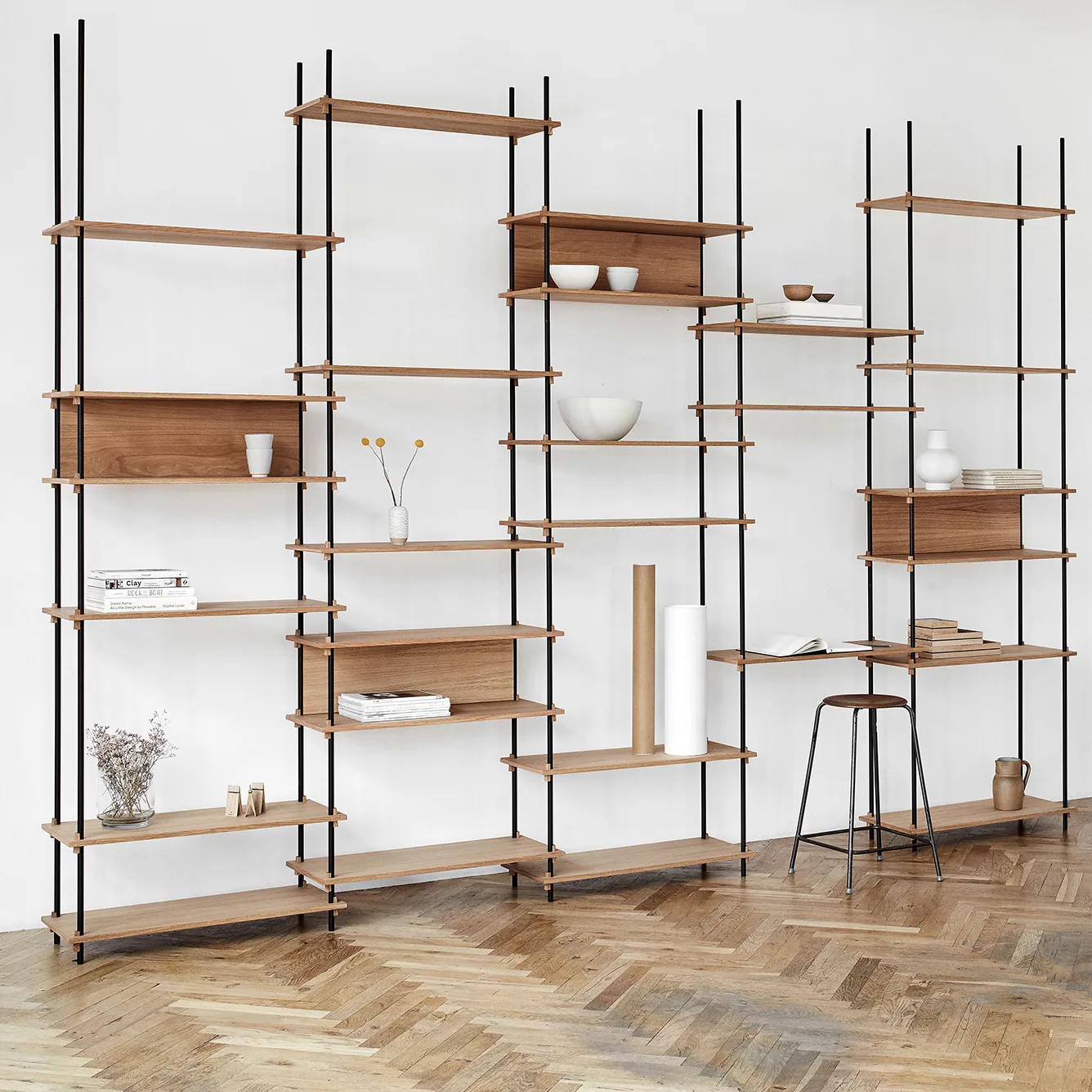 Piede scaffale Moebe 85 cm confezione da 2 , Nero MOEBE