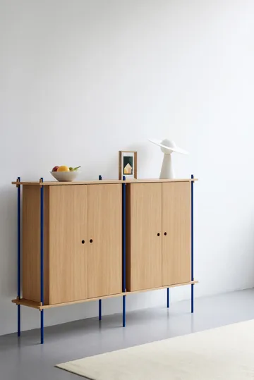 Shelving System Cabinet armadio - Rovere affumicato-warm grey, 163x115x35 cm, S.115.2.E - MOEBE