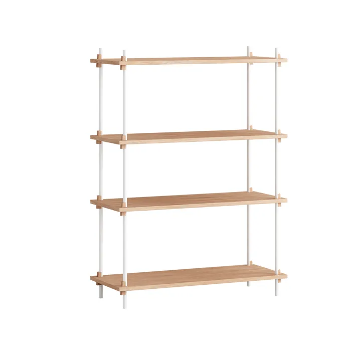 Shelving System classic scaffale - Quercia-white, 86x115x35 cm, S.115.1.A - MOEBE