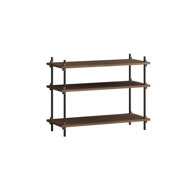 Shelving System classic scaffale - Rovere affumicato-black, 86x65x35 cm, S.65.1.A - MOEBE