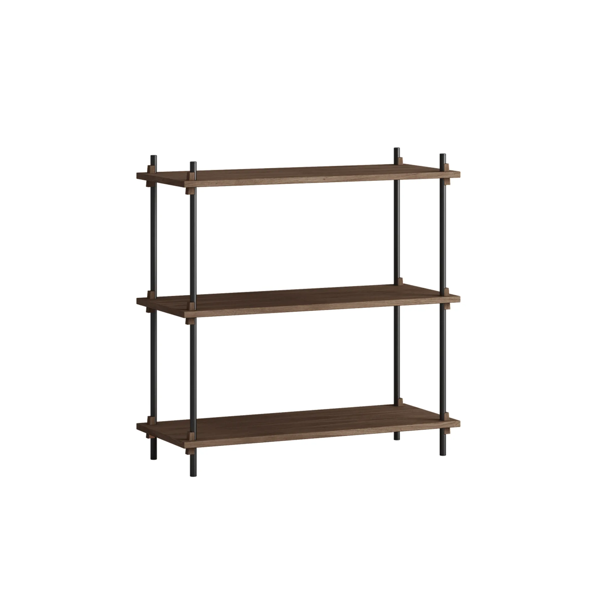 Shelving System classic scaffale, Rovere affumicato-black, 86x85x35 cm, S.85.1.A MOEBE