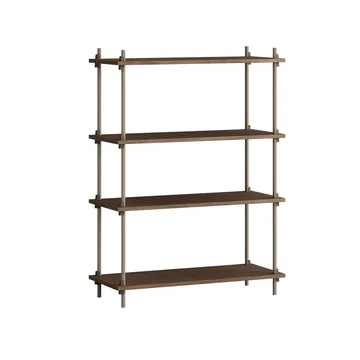 Shelving System classic scaffale - Rovere affumicato-warm grey, 86x115x35 cm, S.115.1.A - MOEBE