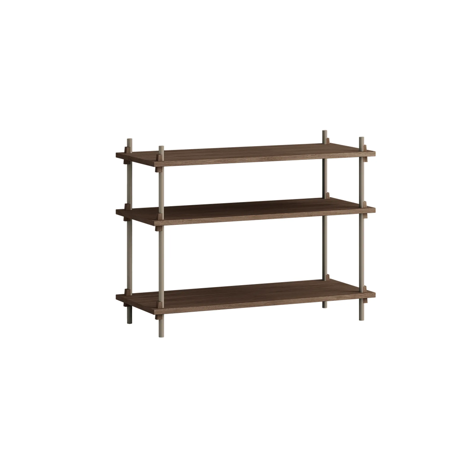 Shelving System classic scaffale, Rovere affumicato-warm grey, 86x65x35 cm, S.65.1.A MOEBE