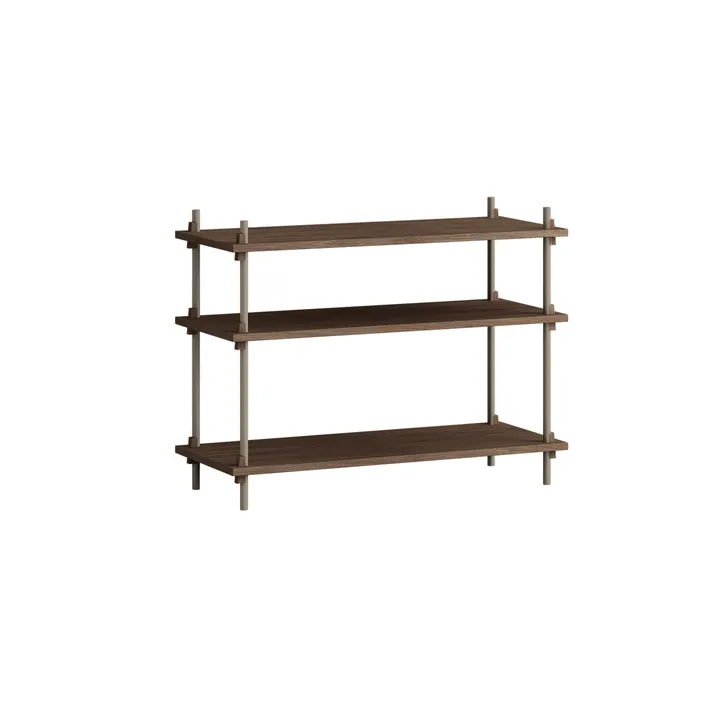 Shelving System classic scaffale - Rovere affumicato-warm grey, 86x65x35 cm, S.65.1.A - MOEBE