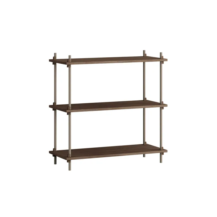 Shelving System classic scaffale - Rovere affumicato-warm grey, 86x85x35 cm, S.85.1.A - MOEBE