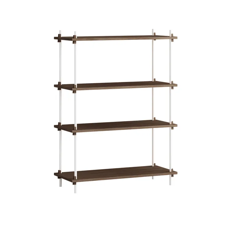 Shelving System classic scaffale - Rovere affumicato-white, 86x115x35 cm, S.115.1.A - MOEBE