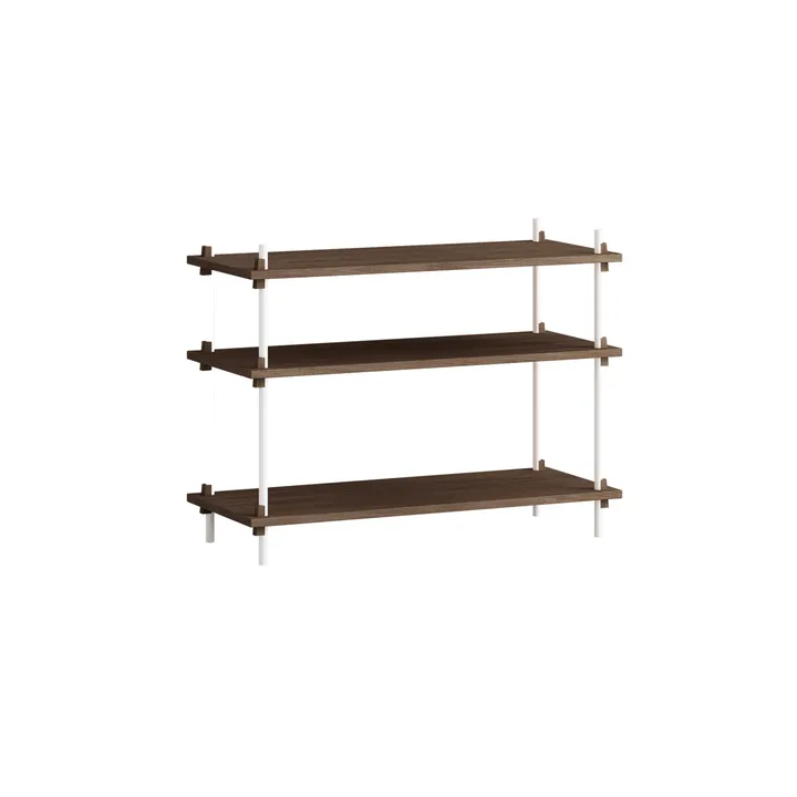 Shelving System classic scaffale - Rovere affumicato-white, 86x65x35 cm, S.65.1.A - MOEBE