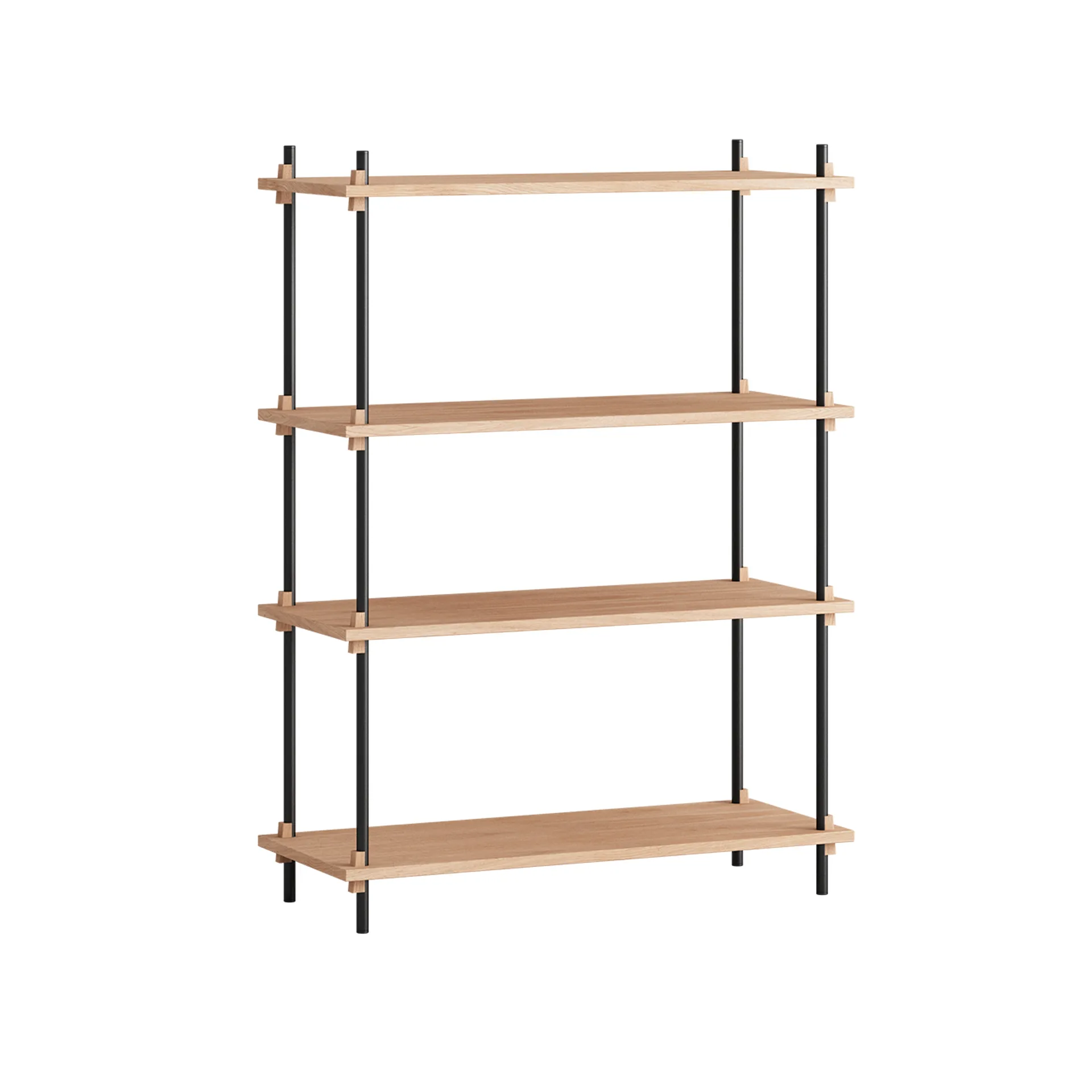 Shelving System classic scaffale, Rovere-black, 86x115x35 cm, S.115.1.A MOEBE