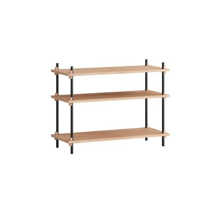 Shelving System classic scaffale - Rovere-black, 86x65x35 cm, S.65.1.A - MOEBE