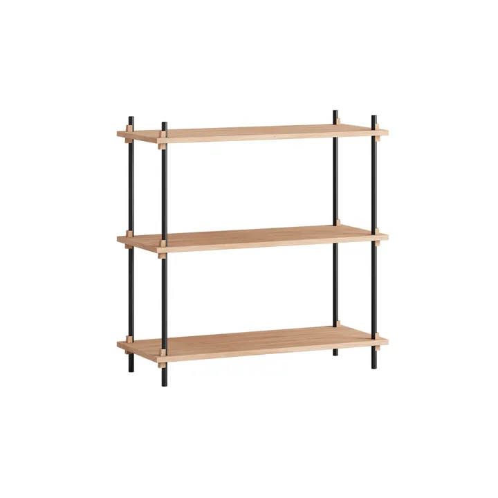 Shelving System classic scaffale - Rovere-black, 86x85x35 cm, S.85.1.A - MOEBE