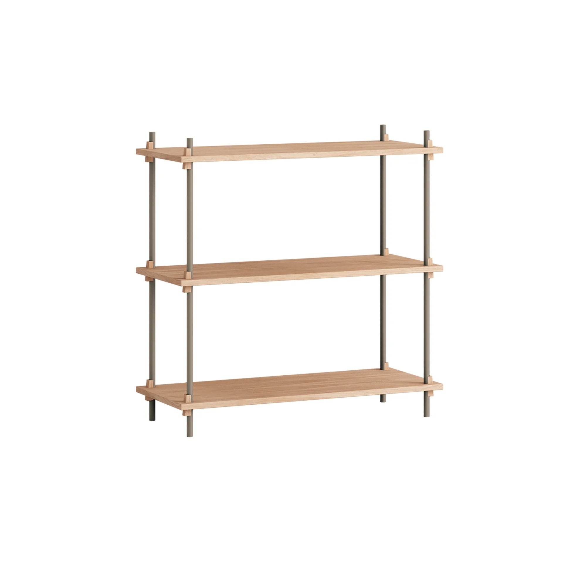 Shelving System classic scaffale, Rovere-warm grey, 86x85x35 cm, S.85.1.A MOEBE