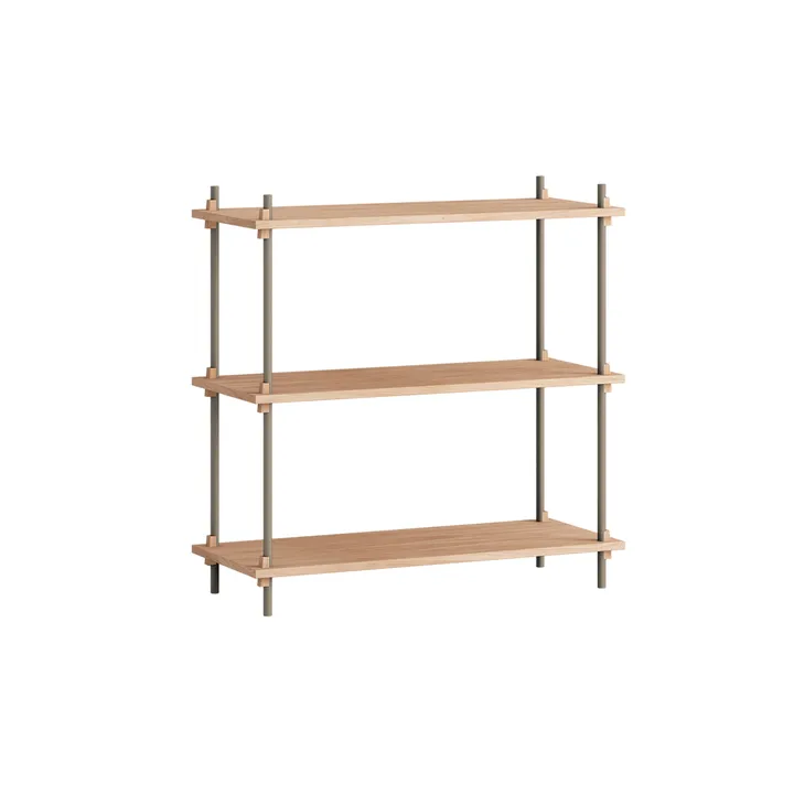 Shelving System classic scaffale - Rovere-warm grey, 86x85x35 cm, S.85.1.A - MOEBE