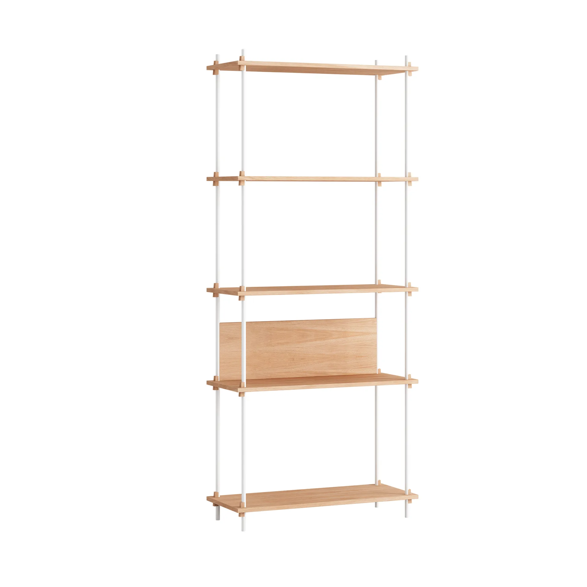 Shelving System classic scaffale, Rovere-white, 86x200x35 cm, S.200.1.A MOEBE