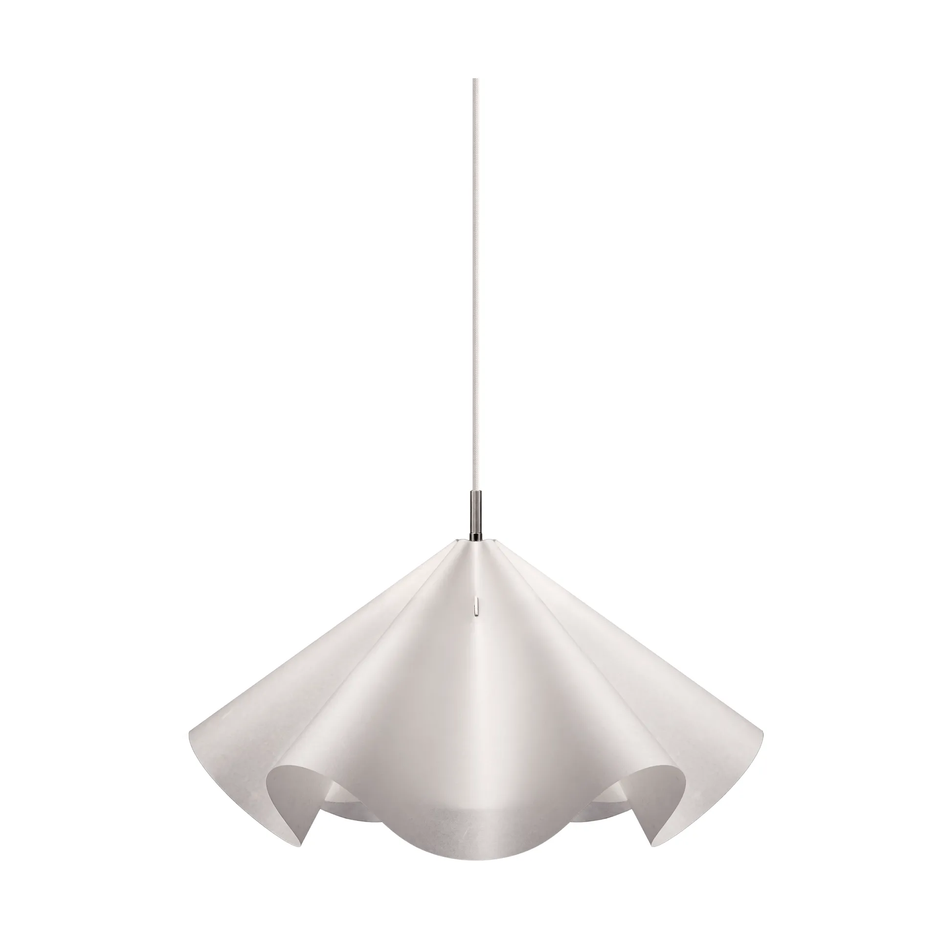 Sinuate lampada a sospensione, White-acciaio inox, medium Ø60x30 cm MOEBE