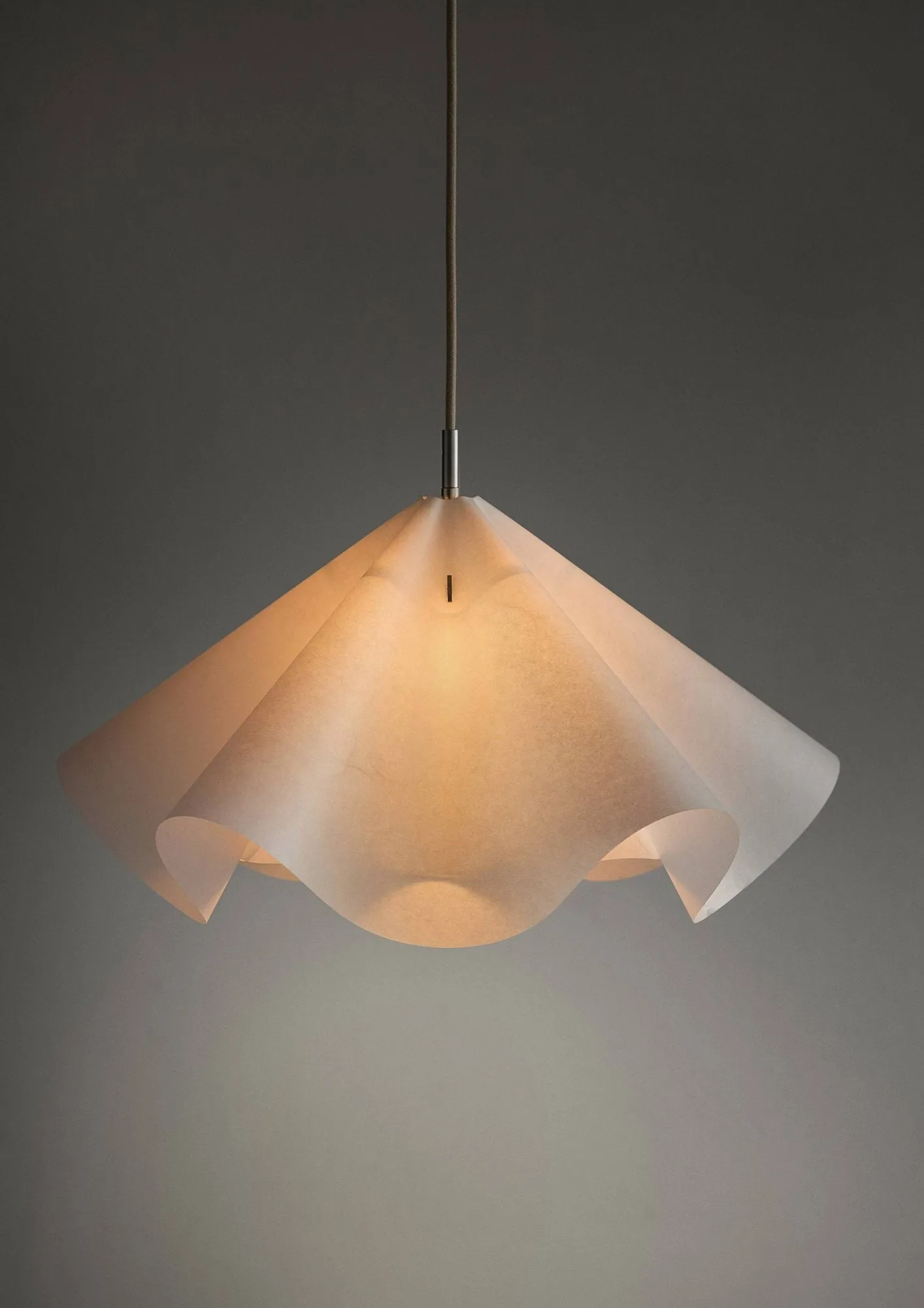 Sinuate lampada a sospensione, White-acciaio inox, medium Ø60x30 cm MOEBE