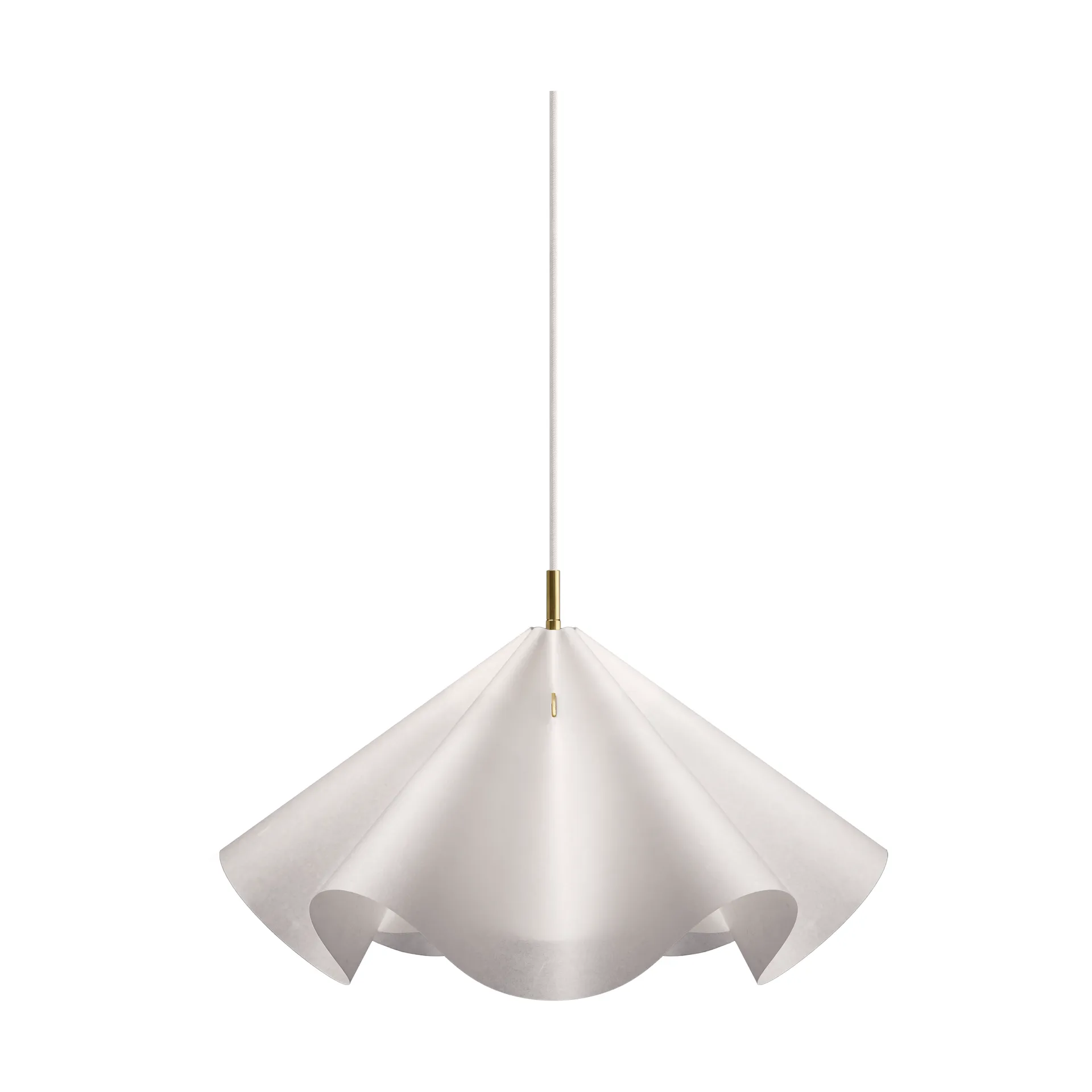 Sinuate lampada a sospensione, White-brass, medium Ø60x30 cm MOEBE