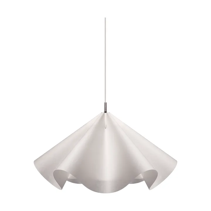 Sinuate lampada a sospensione - White-stainless steel, large Ø75x40 cm - MOEBE