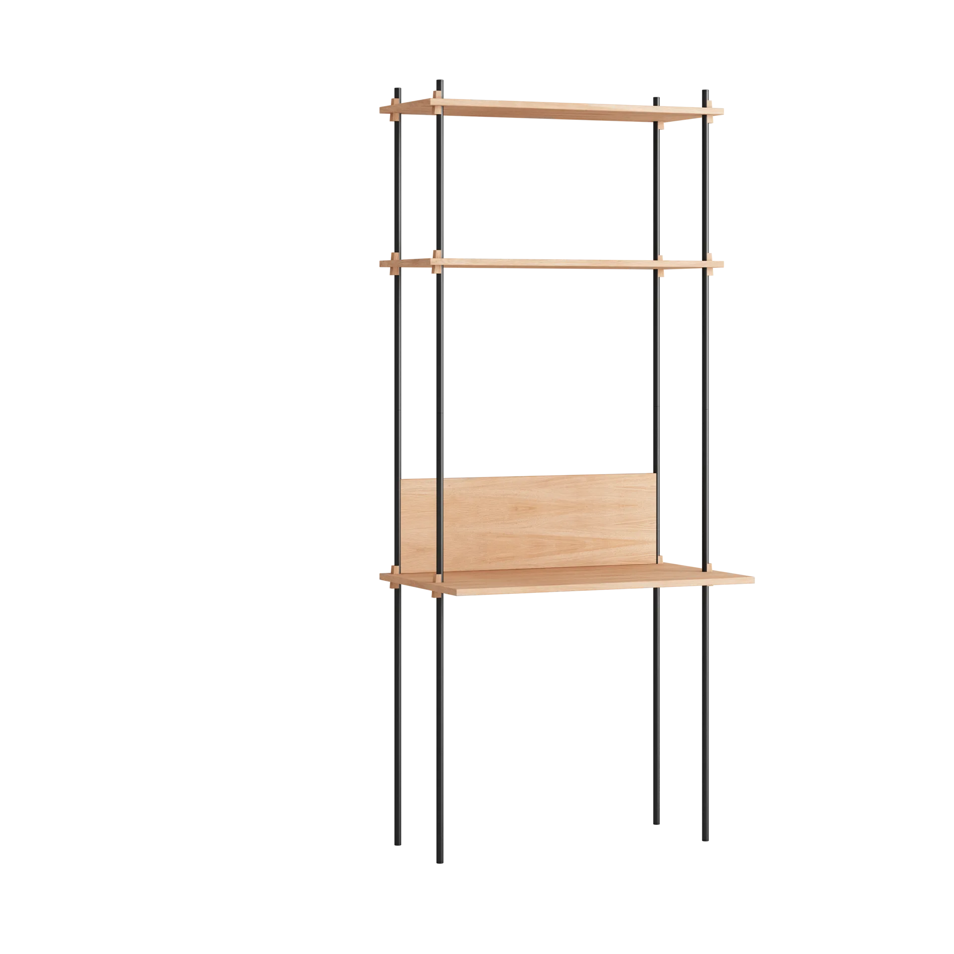 Sistema di scaffalatura Moebe s.200.1.D, Rovere, nero MOEBE
