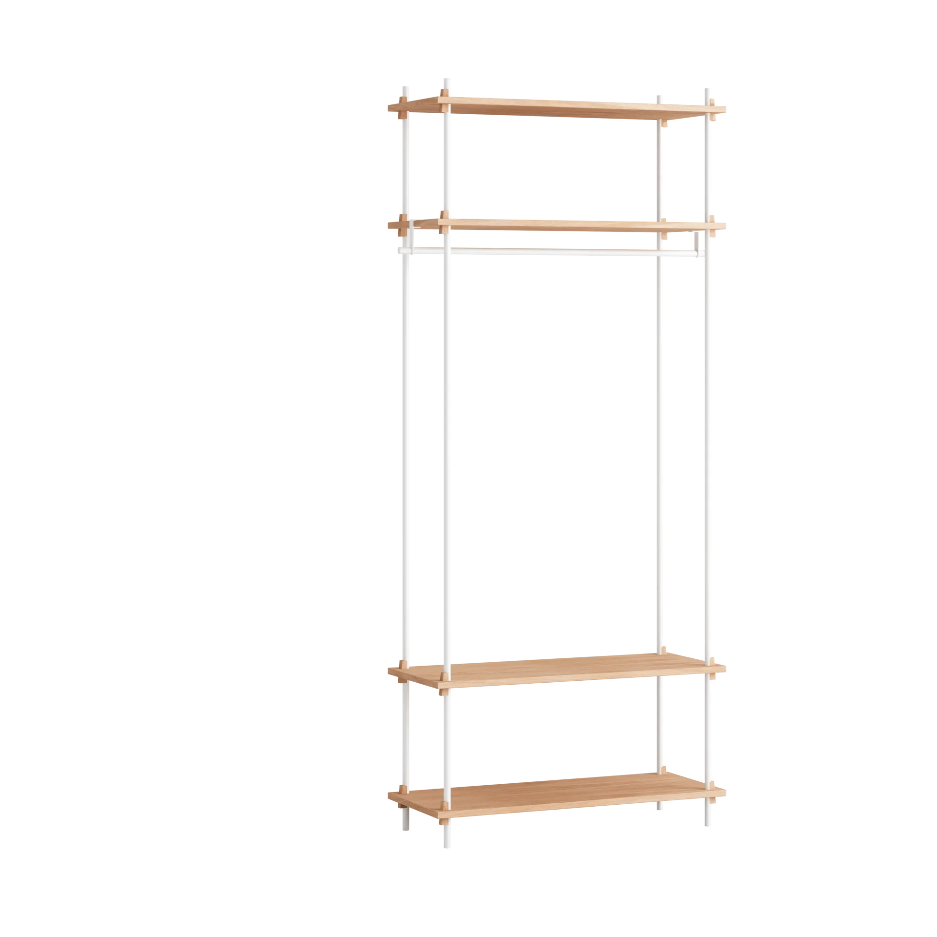 Sistema di scaffalatura Moebe s.200.1.F, Rovere, bianco MOEBE