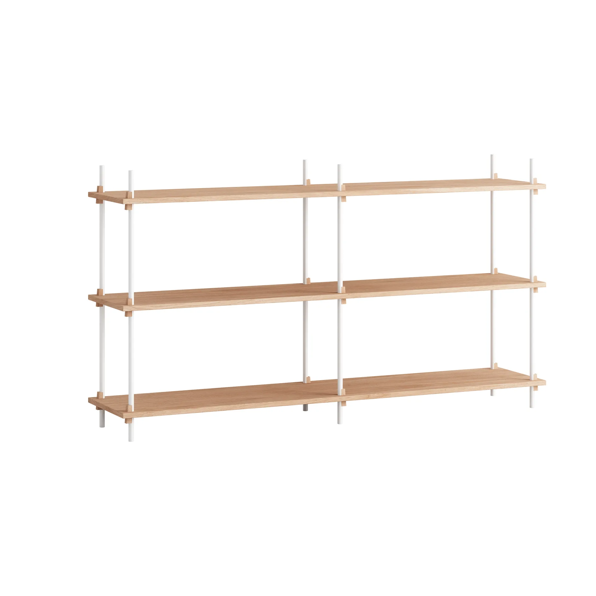 Sistema di scaffalatura Moebe s.85.2.B, Rovere, bianco MOEBE