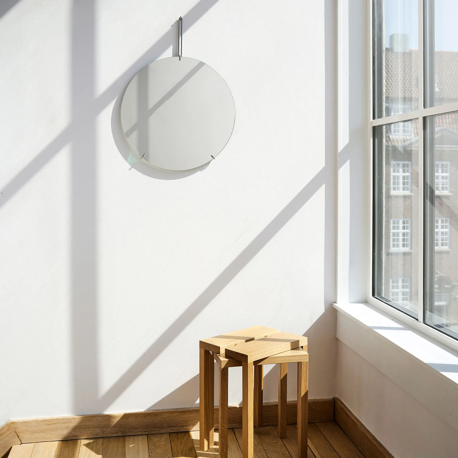 Specchio da parete Moebe Ø50 cm, Acciaio inossidabile MOEBE