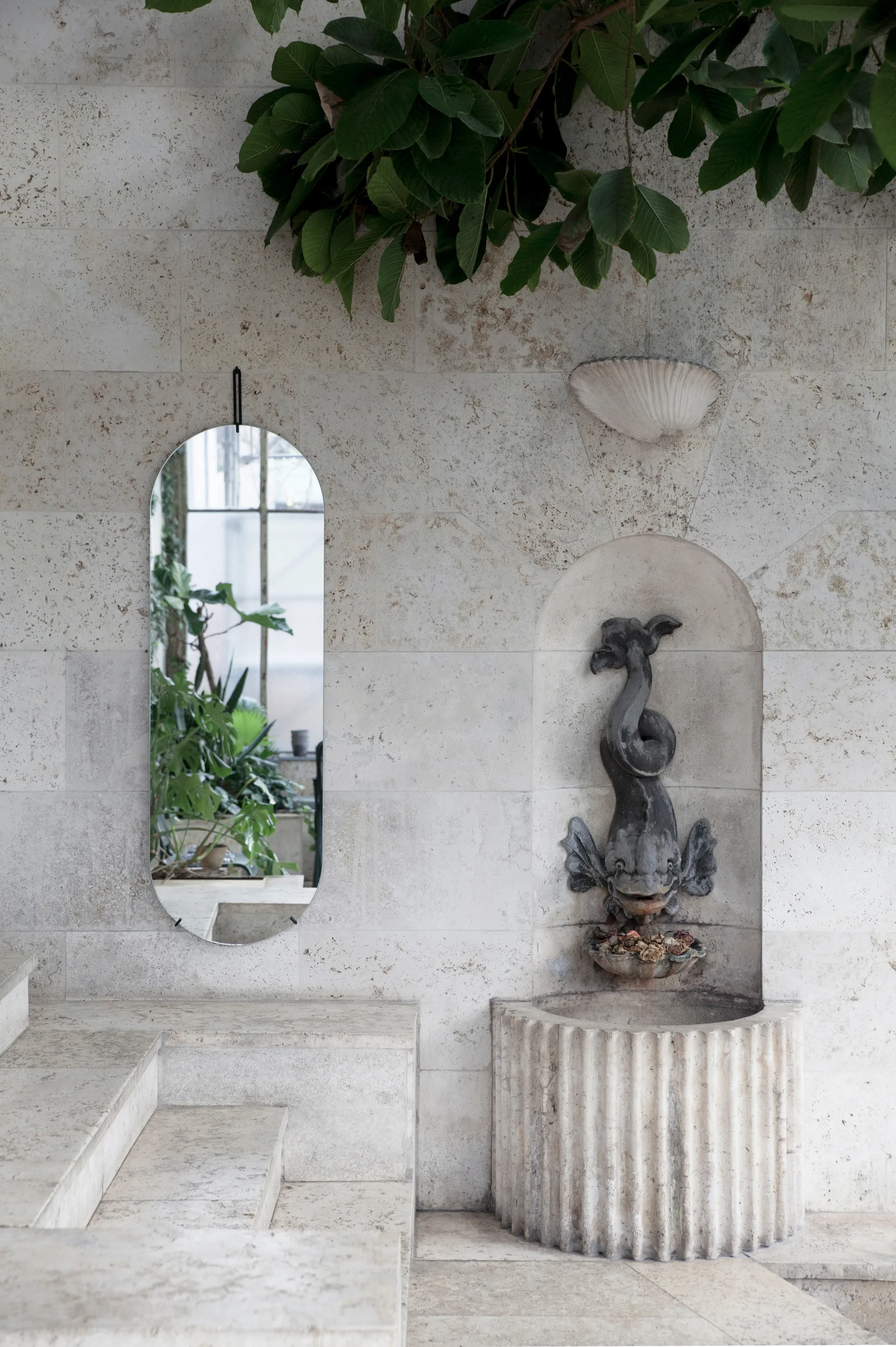 Specchio da tavolo 40,4x146,9 cm, Nero MOEBE