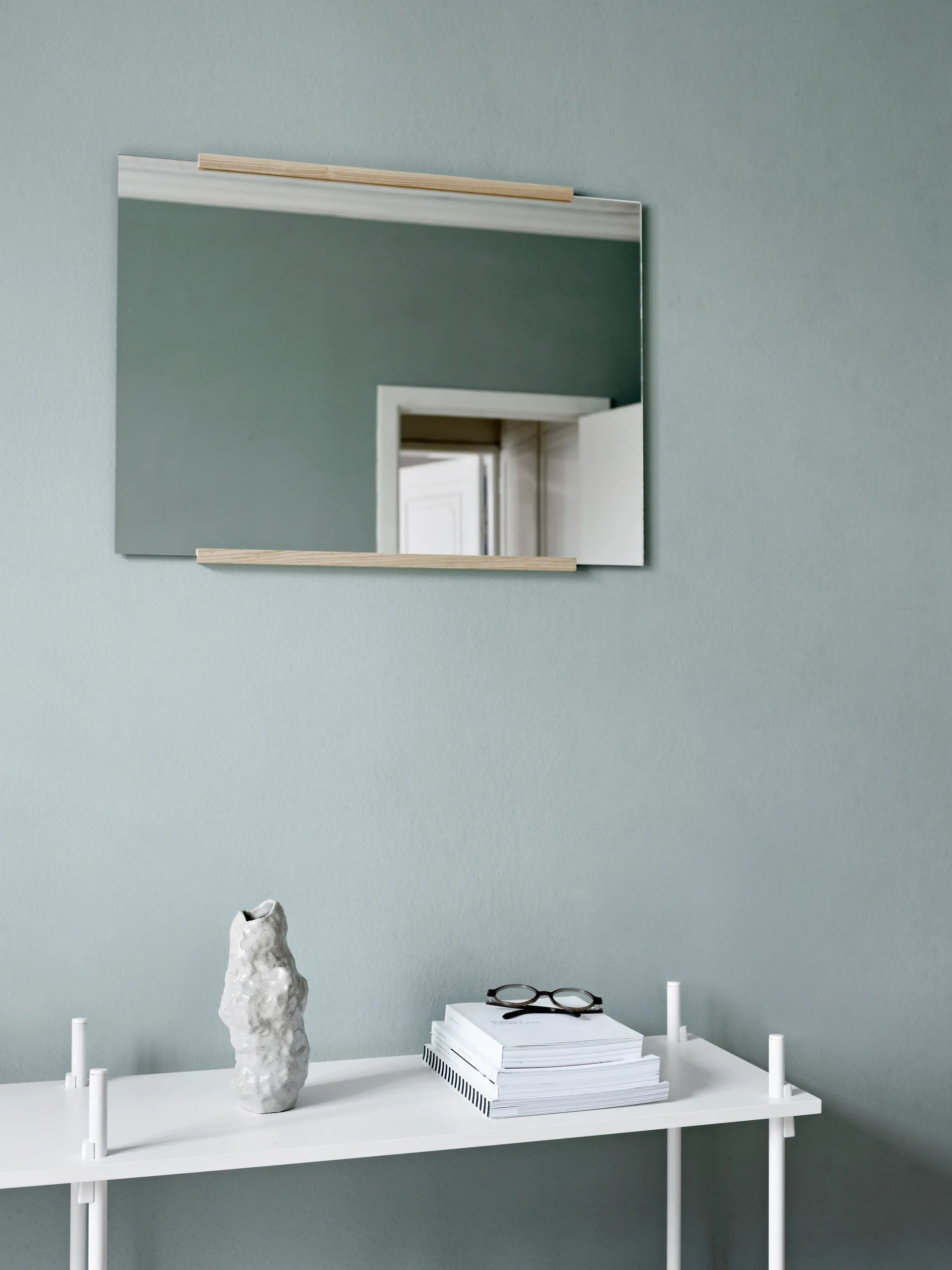 Specchio rettangolare da parete 50x70 cm, Frassino MOEBE