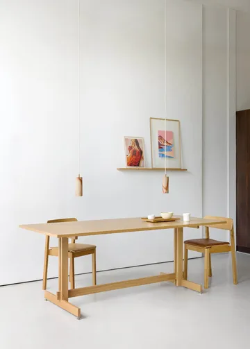 Tavolo da pranzo KUMU - Rovere oliato, 90x220 cm - MOEBE