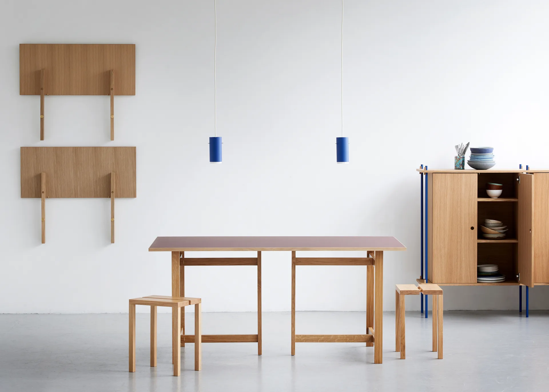 Tavolo rettangolare Moebe, Burgundy, 160x90 cm MOEBE