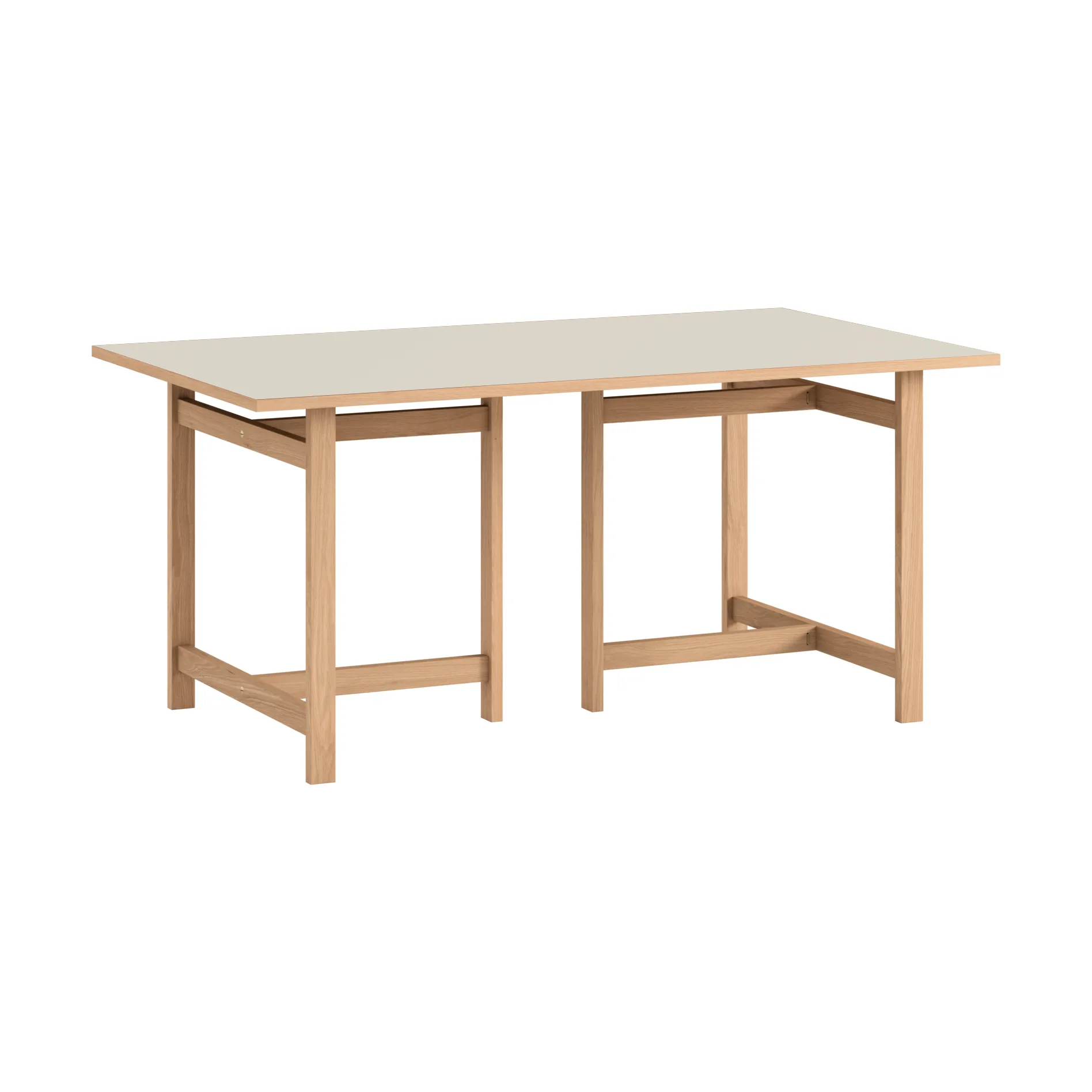 Tavolo rettangolare Moebe, Grigio chiaro, 160x90 cm MOEBE