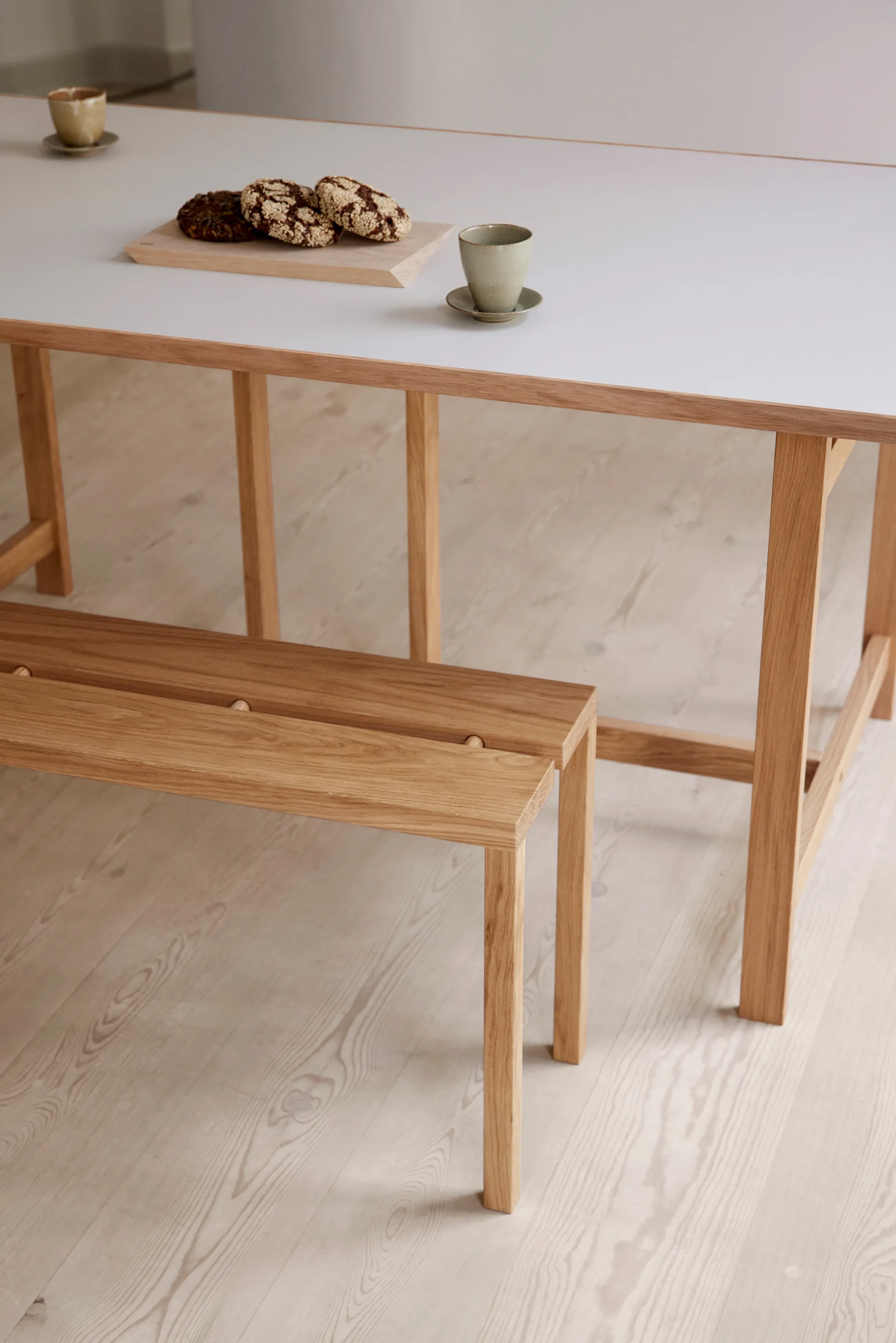 Tavolo rettangolare Moebe, Grigio chiaro, 160x90 cm MOEBE