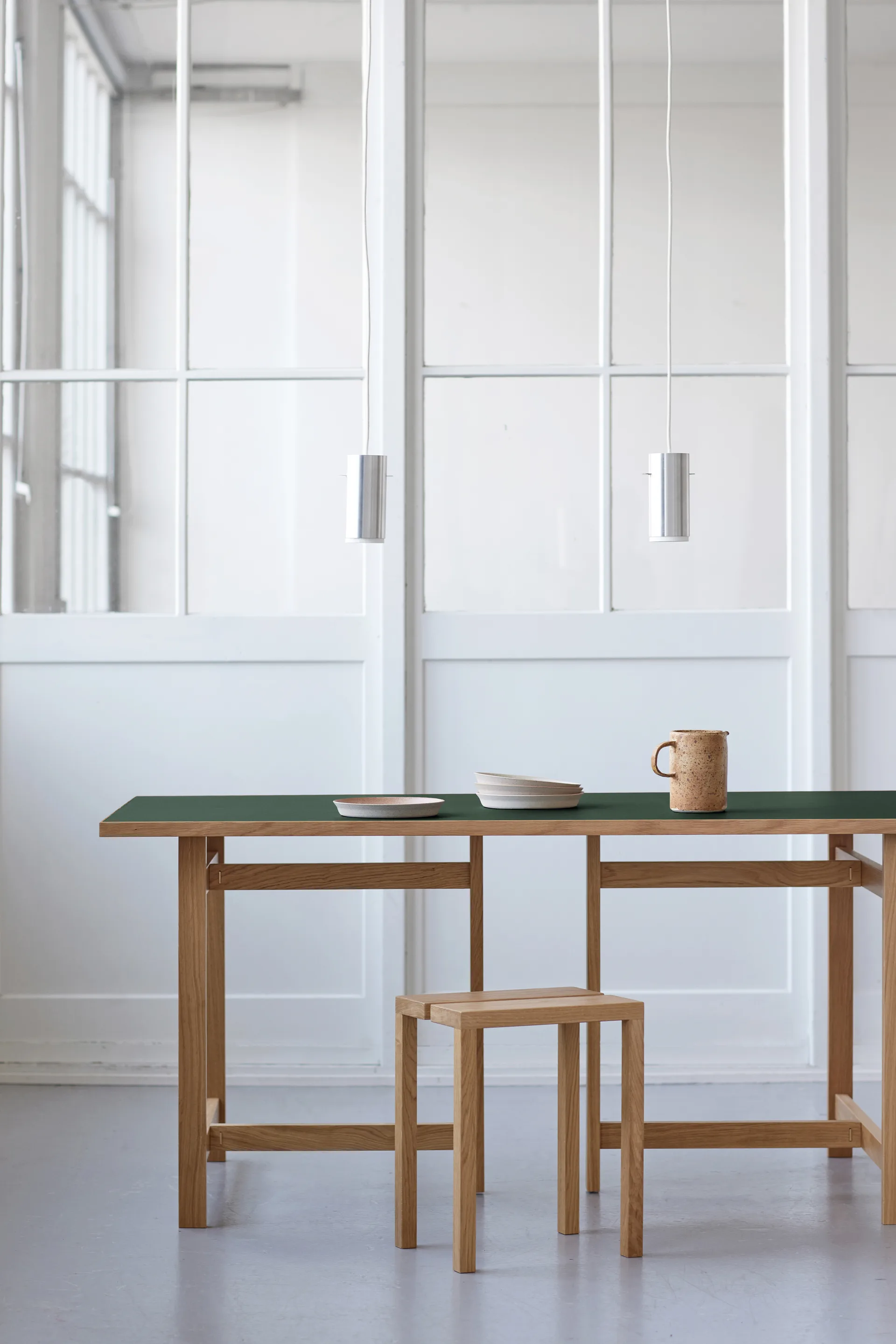 Tavolo rettangolare Moebe, Verde, 220x90 cm MOEBE