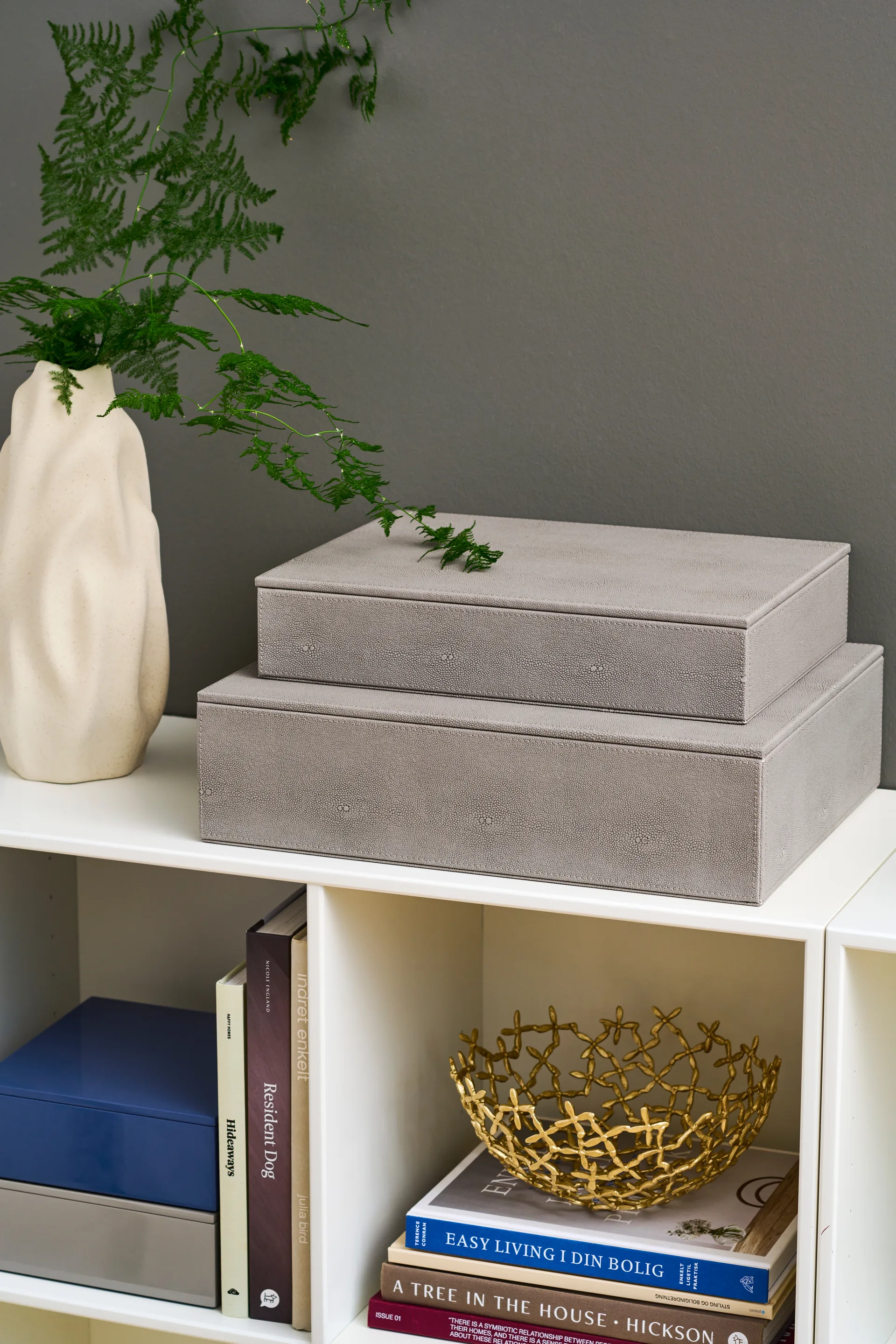 Contenitore laccato Lux 19x19x7 cm, Ultramarin Mojoo