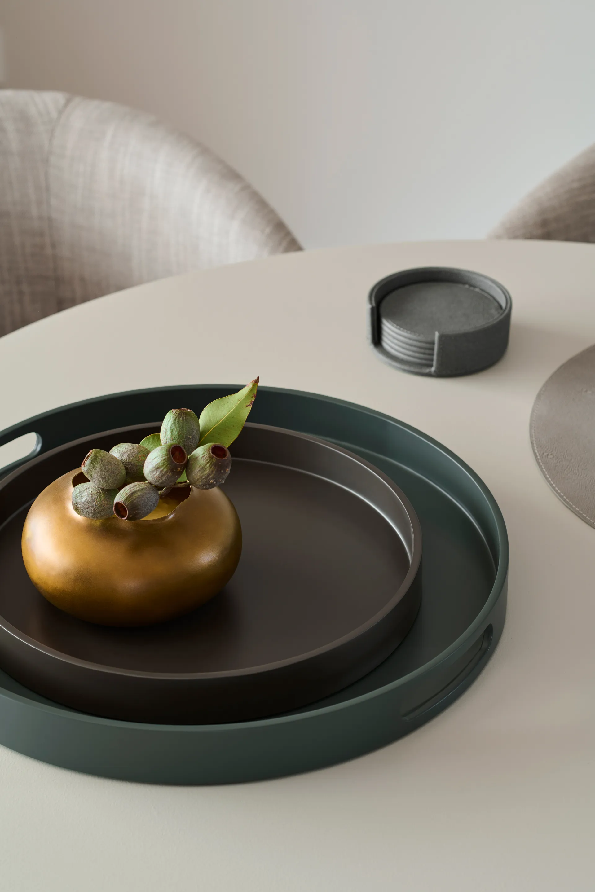 Sottobicchiere Sting Ø12 cm confezione da 6, Antracite Mojoo