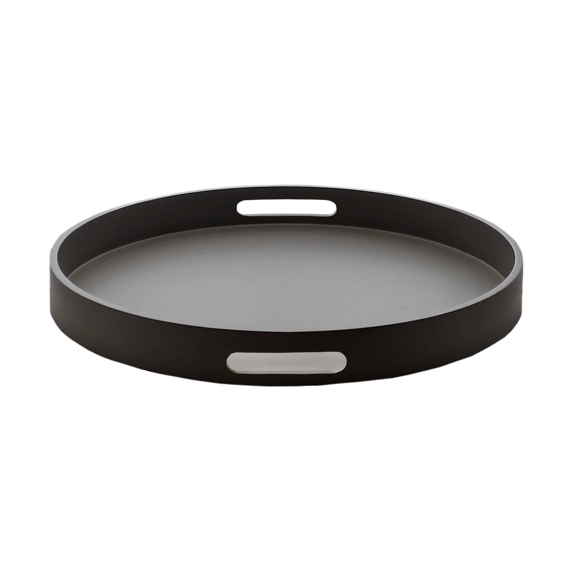Vassoio da portata laccato opaco Ø40x4 cm, Nero Mojoo