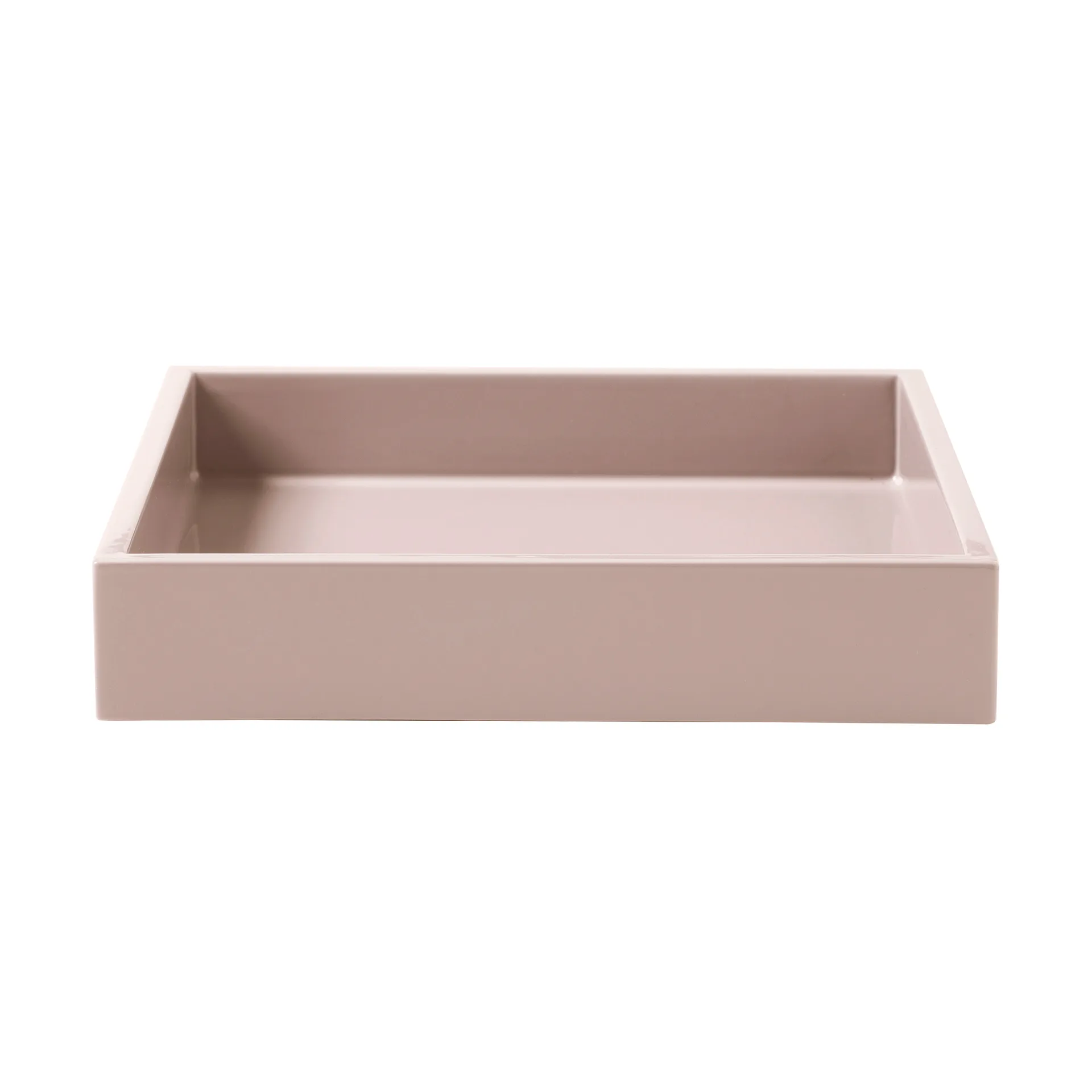 Vassoio decorativo laccato Lux 19x19x3,5 cm, Powder rose Mojoo