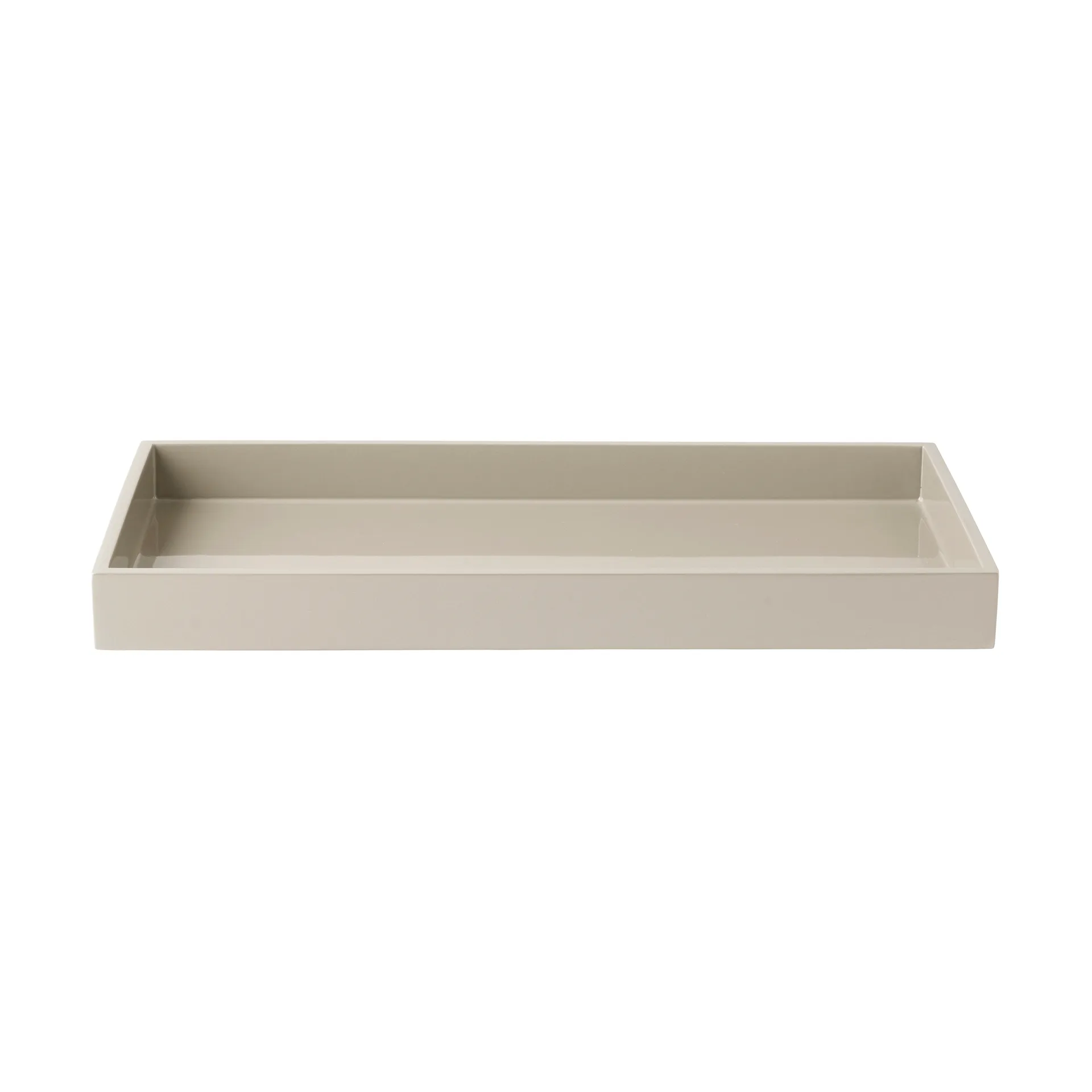 Vassoio decorativo laccato Lux 38x19x3,5 cm, Latte Mojoo