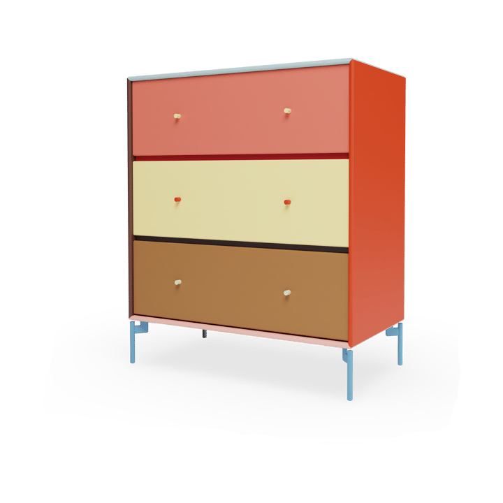 Comò con 3 cassetti Montana x KIMPOP Carry  - 69,6x82,2x38 cm - Montana