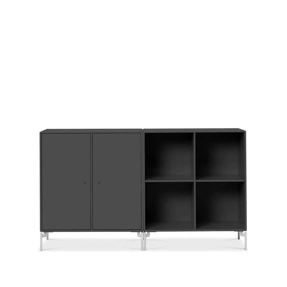Credenza Pair, anthracite 04, gambe cromate Montana