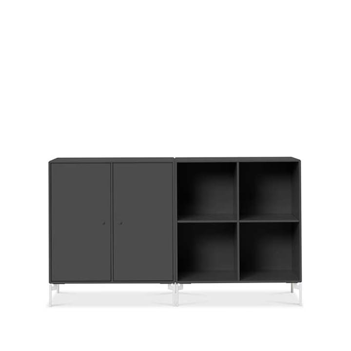 Credenza Pair - anthracite 04, gambe laccate nero - Montana