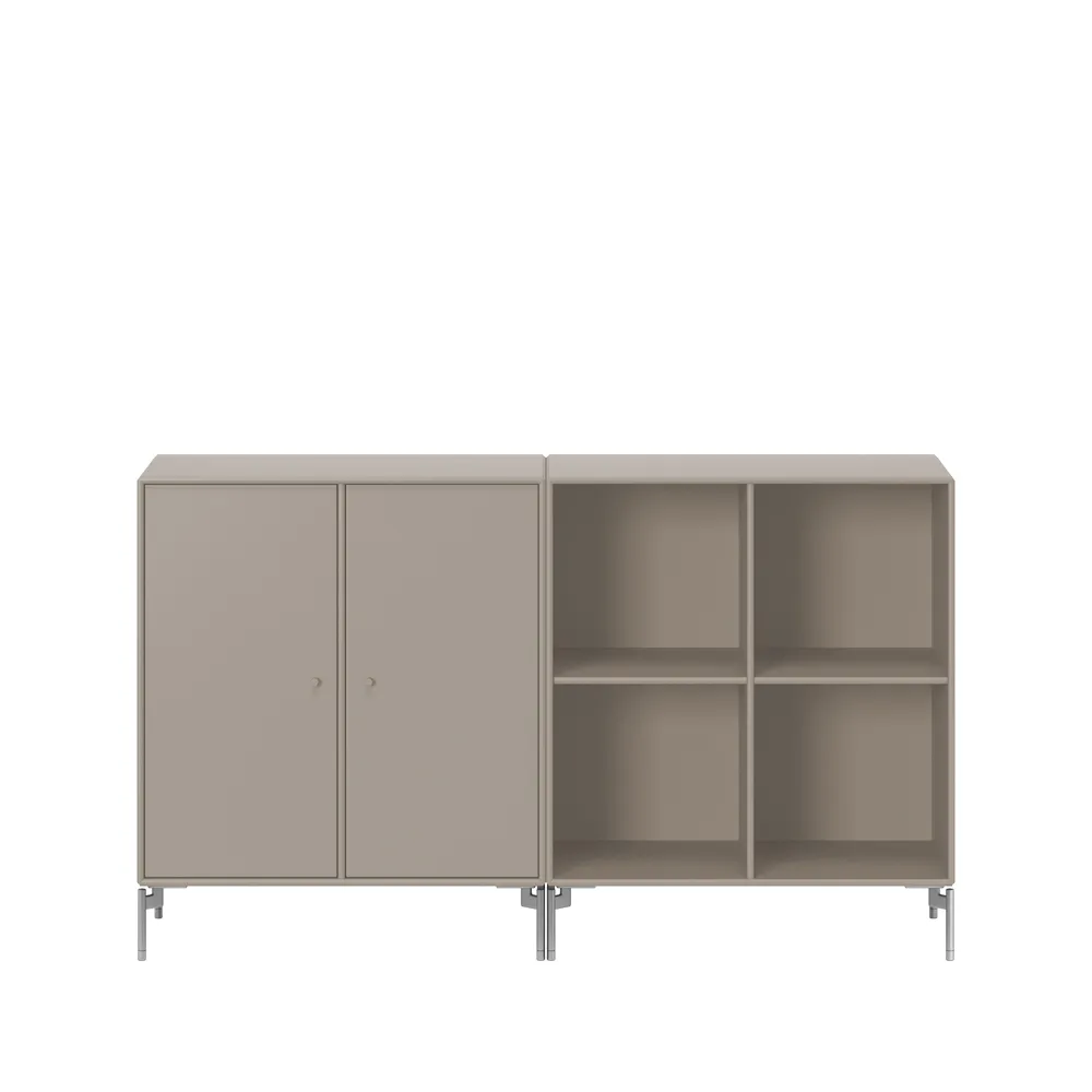 Credenza Pair, truffle 141, gambe cromate Montana